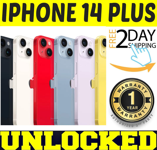 APPLE IPHONE 14 PLUS 128GB 256GB (DESBLOQUEADO DE FÁBRICA) ✅1 AÑO DE GARANTÍA✅⚫⚪🔴✤SELLADO✤