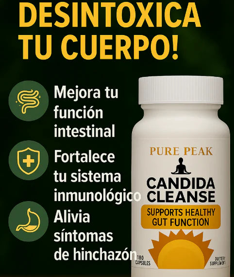 Candida Cleanse 🌿 60 cápsulas | Mejora tu digestión 💦 y reduce la hinchazón 💪