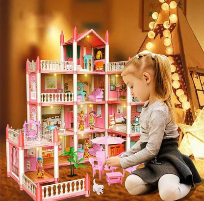 Casa de muñecas 215 piezas 🧩 con luces LED 🏩🎀 | Un regalo que inspira sueños ✨